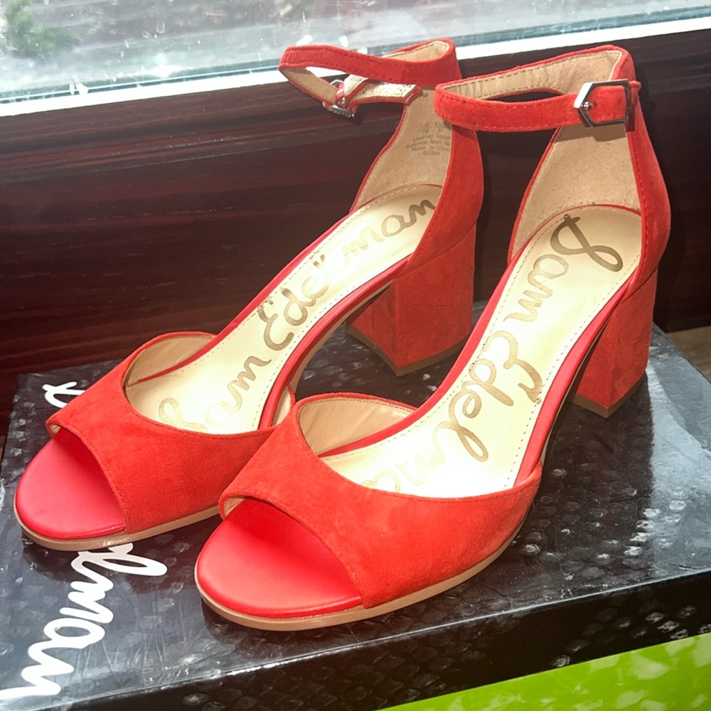 Sam Edelman- Susie blood orange sandal- 7